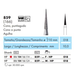 Fresa de Diamante NTI Cono Agudo HP Grano Medio